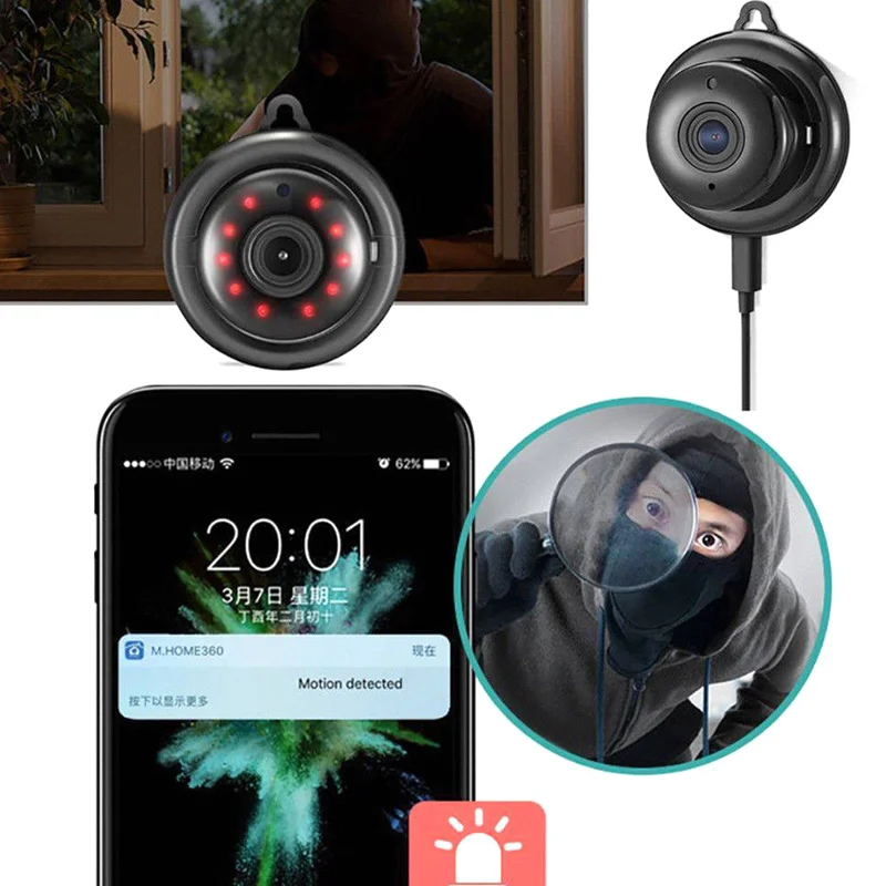 Новая популярная мини беспроводная WIFI ip камера HD 1080P ночное видение Смарт