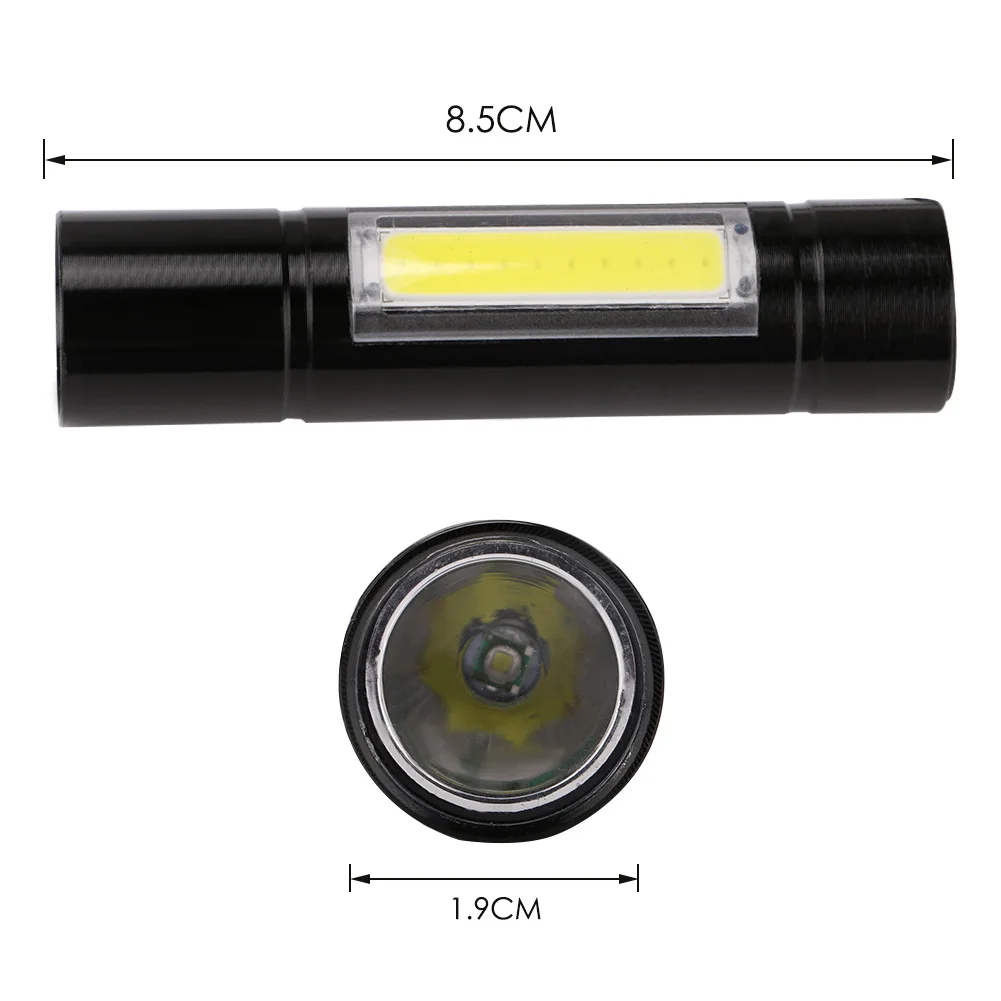 Мини Портативный алюминиевый XPE+ COB светодиодный светильник-вспышка 3 режима USB Перезаряжаемый рабочий светильник lanterna мощный удобный фонарь встроенный 14500