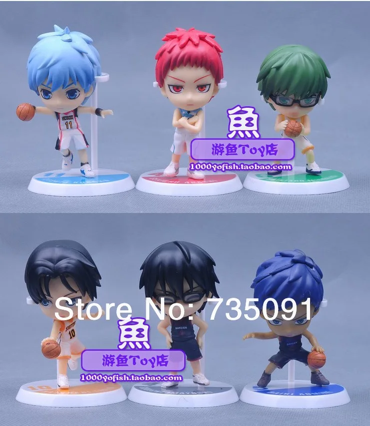 6pcs The Bbasketball Which Kuroko Plays Kuroko's Basketball Tetsuya Kagami Taiga PVC 7CM FIgures New In Box | Игрушки и хобби