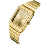 Часы наручные SKMEI женские кварцевые, Роскошные тонкие золотистые, с браслетом, 8808