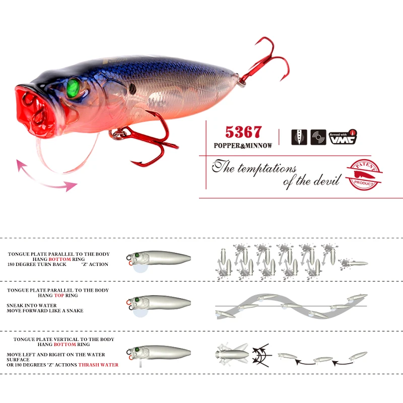 Наживка для рыбы Kingdom жесткая наживка верховой воды переключаемая пластина языка 70 мм 9 5 г/90 16 г/110 33 г