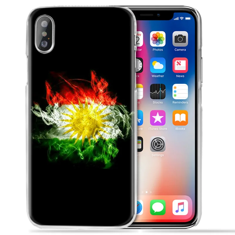 Чехол Kurdistan с флагом львом для iPhone XS Max XR X 10 7S 8 6 6S Plus 5S SE 5 4S 4 5C Прозрачный жесткий пластиковый чехол для телефона 11