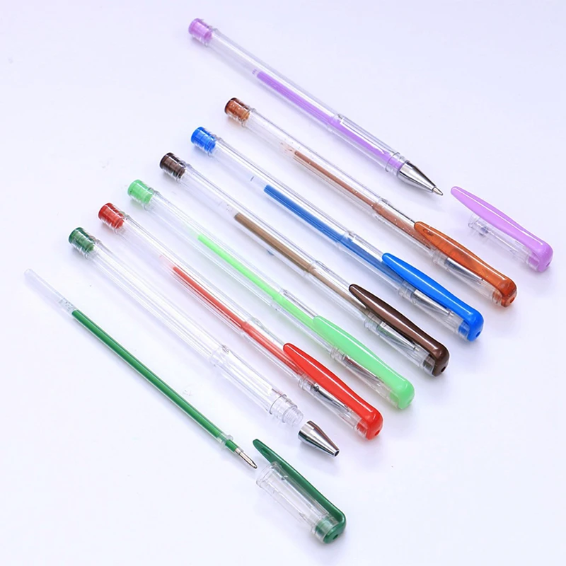 100 pieces Colorful gel Pen Set Glitter Neon Metallic Drawing Graffiti Pens Sketching Painting School Office Supplies for Kids | Канцтовары