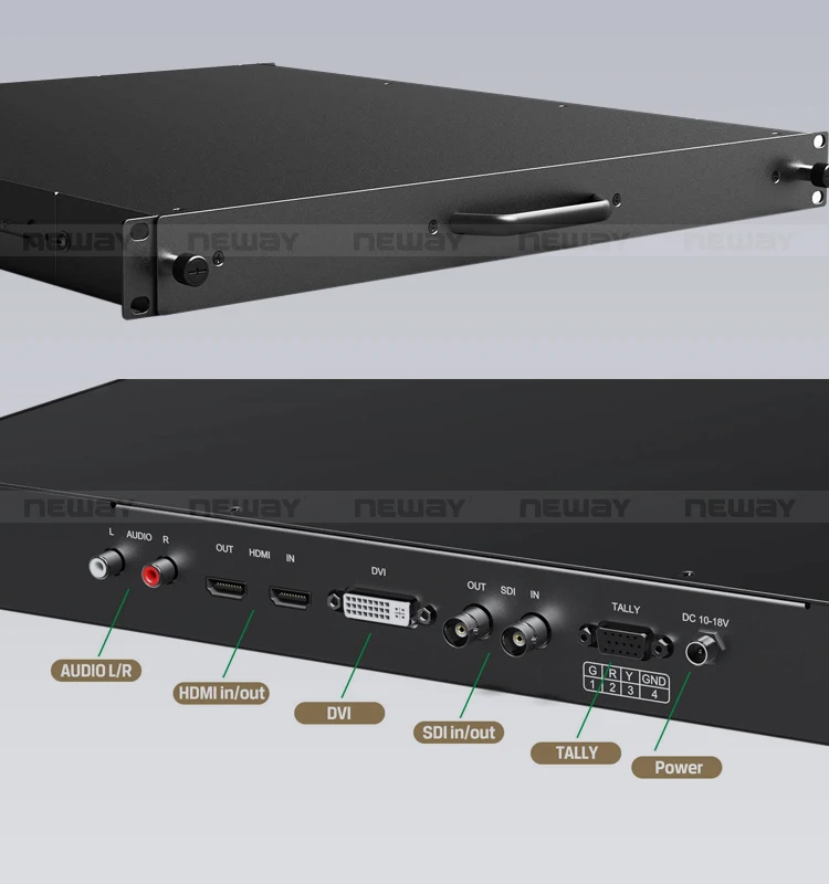 Neway RM173S 1RU Rackmount 17,3 дюймов HDMI 3g SDI широковещательный монитор 1080i выдвижная стойка для монитора крепление монитора