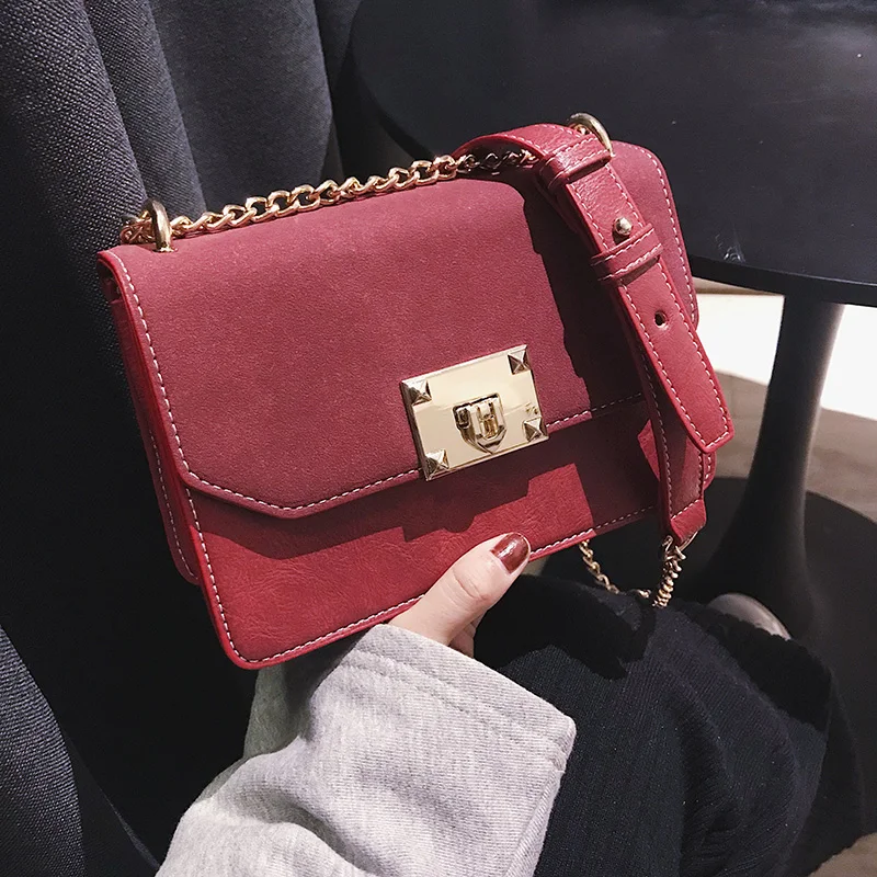 Square bag for women 2019 new fashion chain shoulder female quality leather crossbody bags simple solid colour handbag | Багаж и сумки