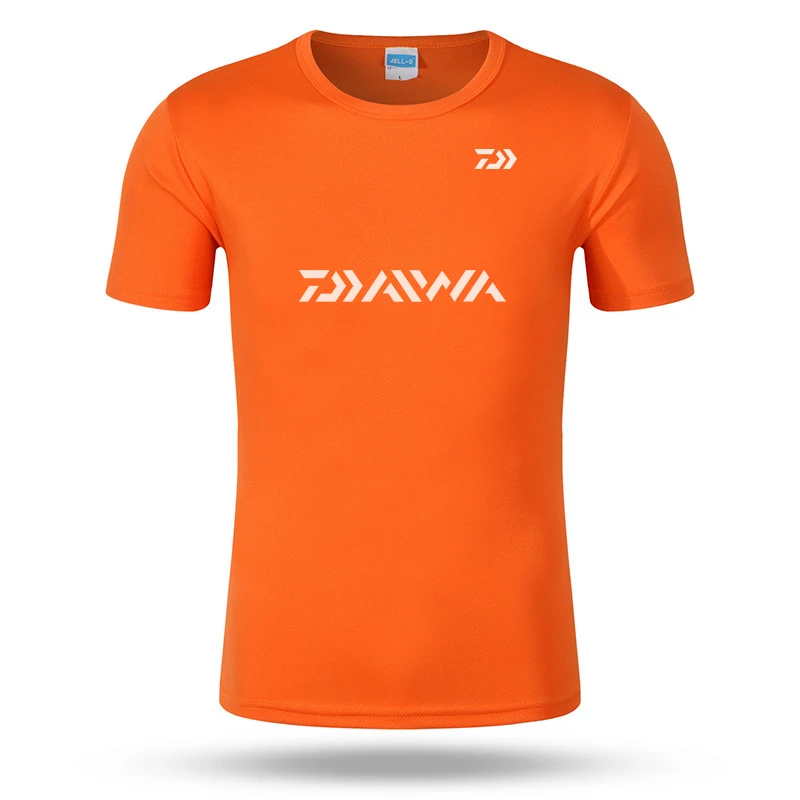 DAIWA одежда S~ 3XL Мужская быстросохнущая одежда для рыбалки футболка ультратонкий короткий рукав солнцезащитный крем анти-УФ дышащая Футболка С рыболовным принтом - Цвет: 10