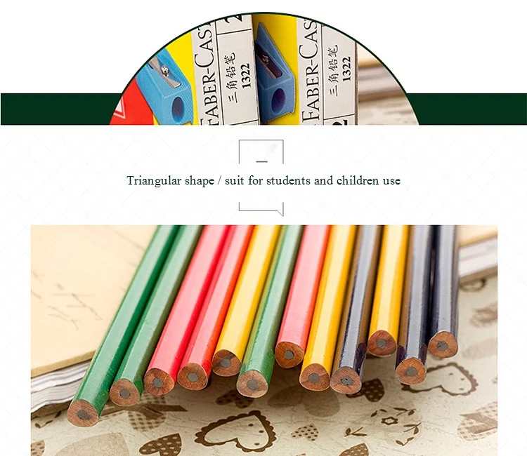 Faber-Castell 1322 пишущий карандаш 2B/2 H/HB набор тестовых карандашей треугольник для студентов графитовый карандаш для школы офисные товары для рукоделия
