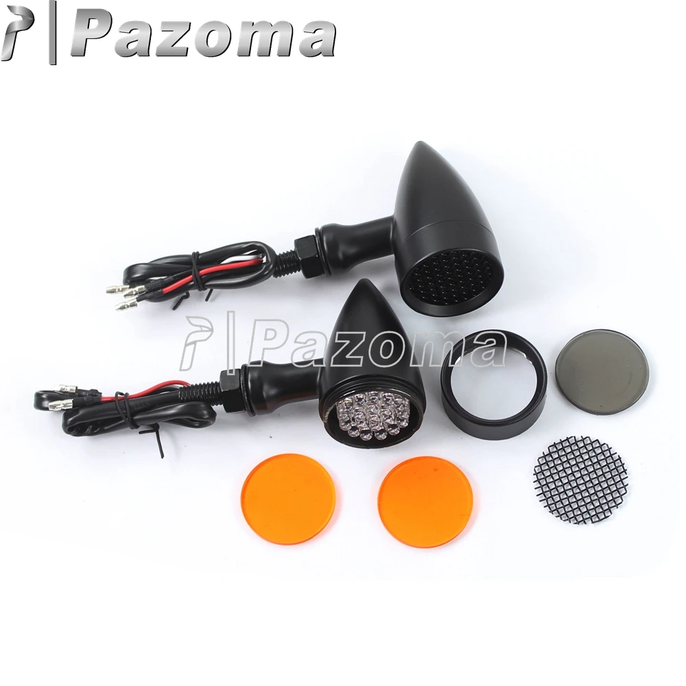 10 мм LED дымовая Янтарная линза алюминиевый мотоцикл сигнальный указатель