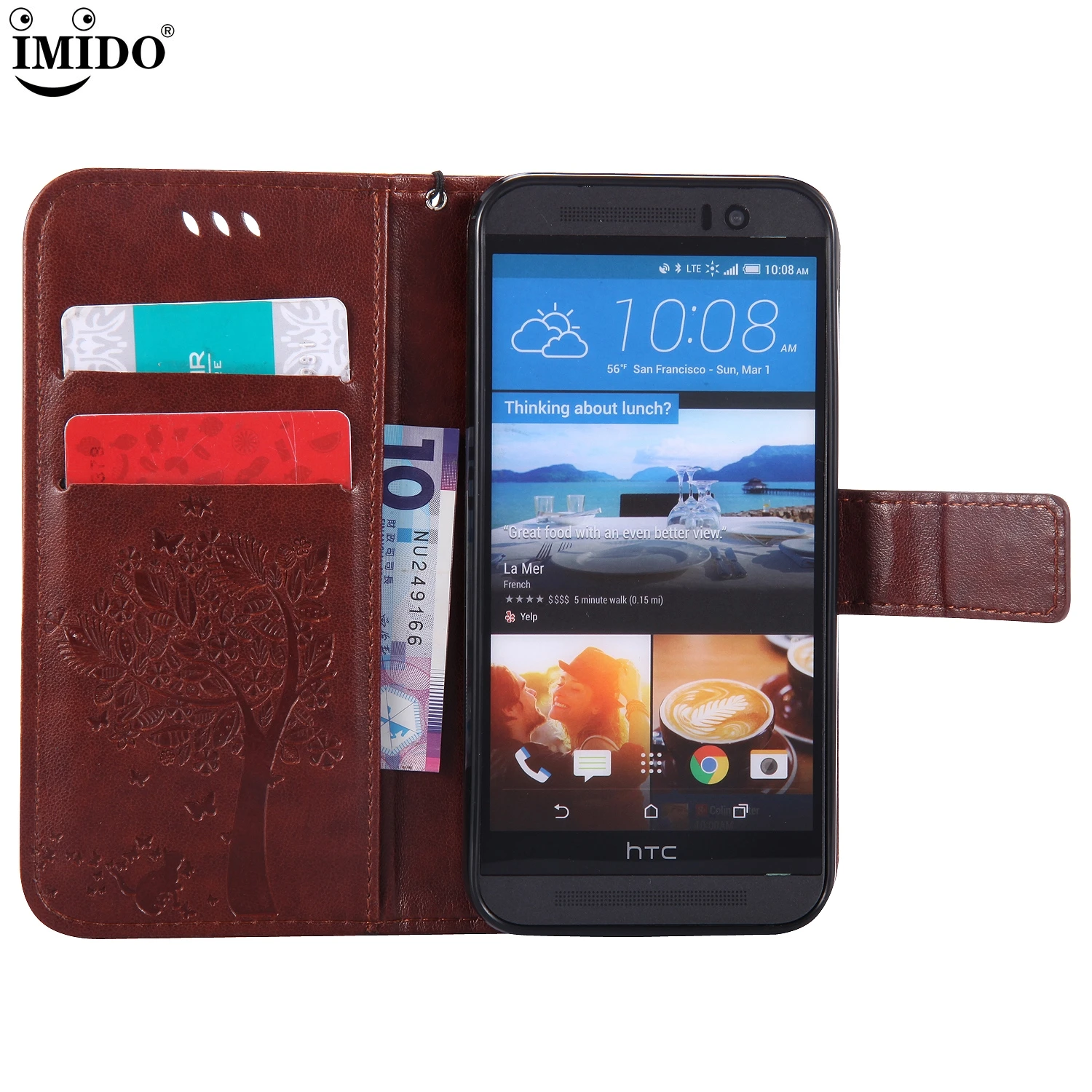 Чехол-книжка для HTC One M9 M9e M9t роскошный чехол-кошелек из тисненой искусственной