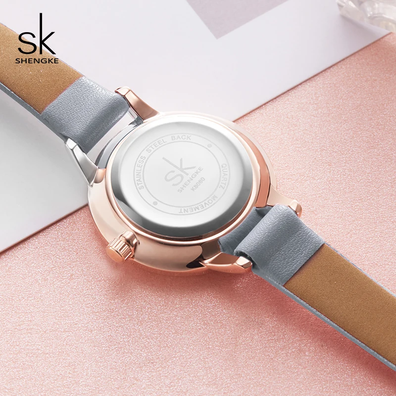 Shengke Fashion Women Watches Leather Strap Ladies Quartz Watch Casual Montre Femme 2019 Female Clock Relogio Feminino | Наручные часы
