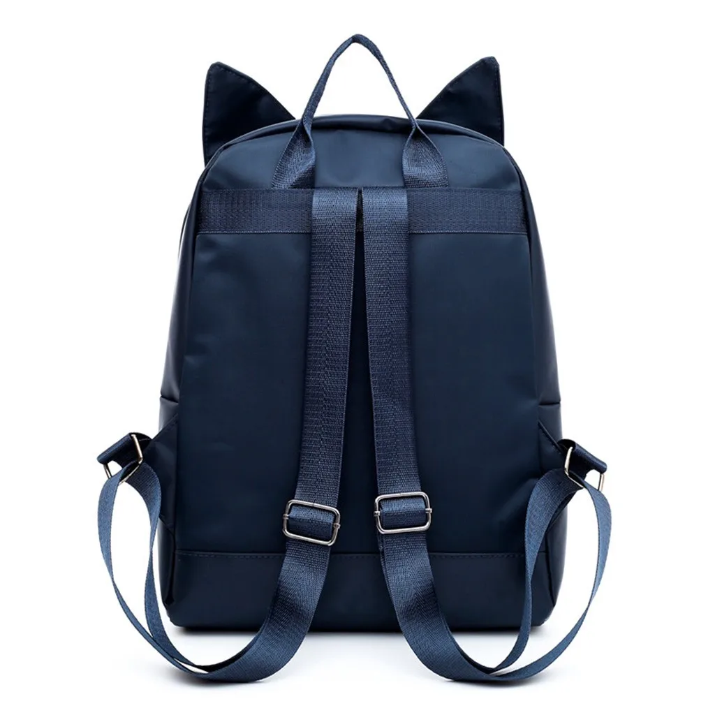 Женский рюкзак, кожаный, для девушек, модный, кот, для студентов, сумки, на плечо, рюкзаки, сумки, черный рюкзак, Mochila Mujer# OX