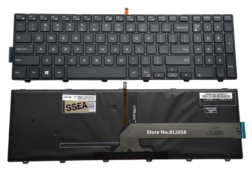 Клавиатура с подсветкой SSEA для ноутбука Dell Inspiron 15 серия 5000 5542 5543 5545 5547 5548 5551 5552 5555