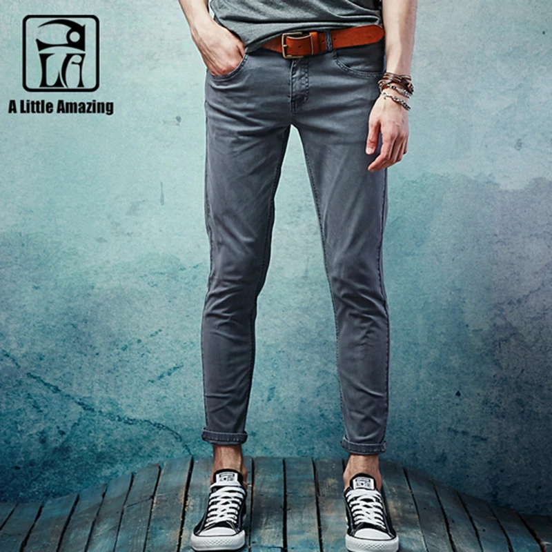 Новинка 2016 г. Лидер продаж мужские узкие брюки модные повседневные девятый Штаны