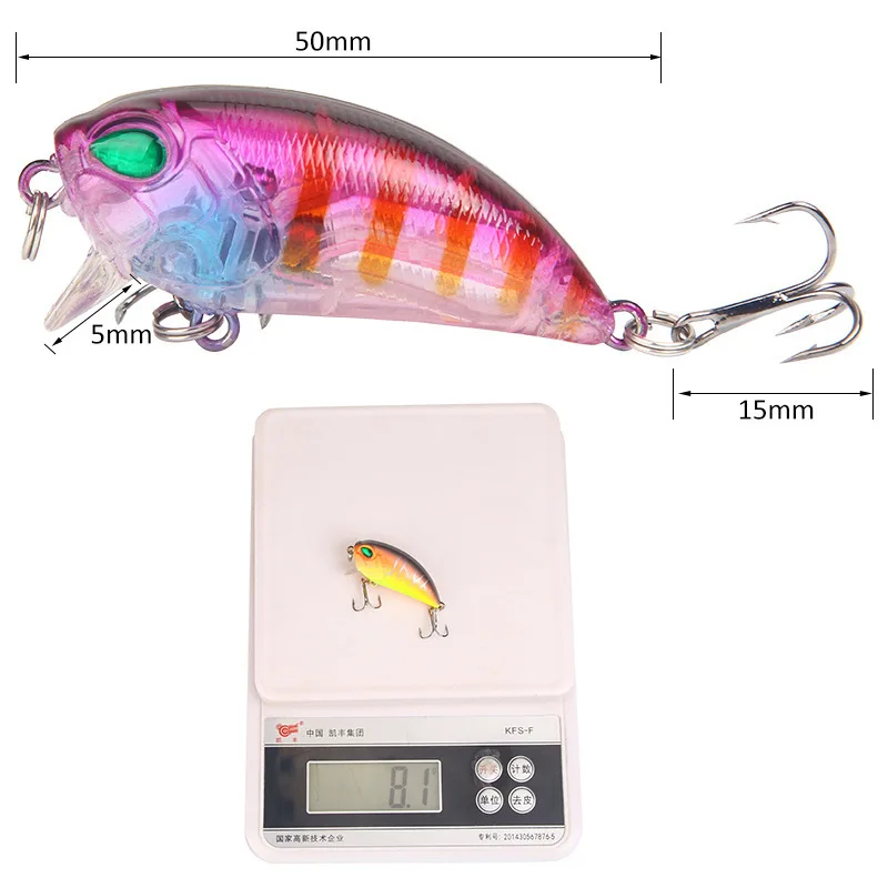 1 шт. похожая на настоящую рок н Crankbait Crank приманки 5 см/8 г приостановить воблеры