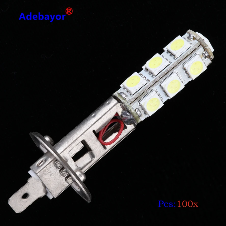 100X автомобильный H1 5050 SMD 13 светодиодный противотуманный фонарь светильник лампа