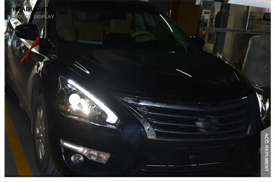 2 шт. светодиодный фары для Nissan Teana 2008-2012 светодиодный автомобильный фонарь ангельские глазки ксенон HID комплект Противотуманные фары светодиодный дневные ходовые огни