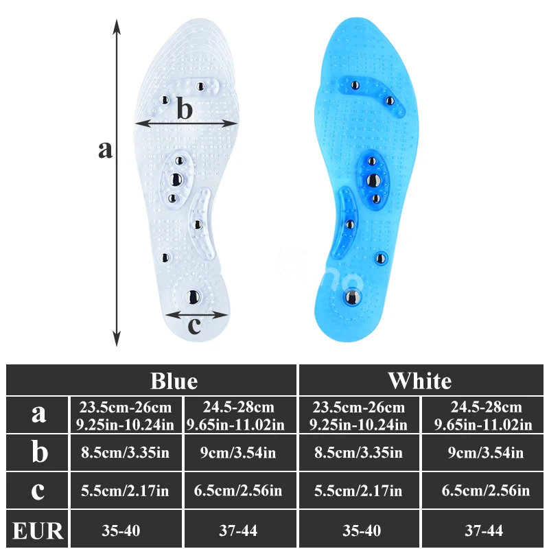 

Elino Transparent Magnetic Slimming Weight Loss Insoles Acupoint Massage Soft PVC Breathable Ergonomic Foot Care Shoe Pad Sole