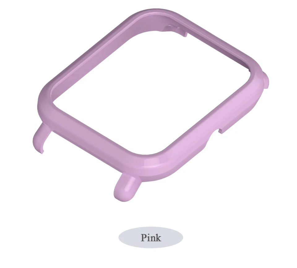 Pink case Mijobs Ремешок Браслет защитный чехол для Xiaomi Huami Amazfit Bip BIT PACE Lite Молодежные часы PC оболочка бампер - Цвет: Pink case