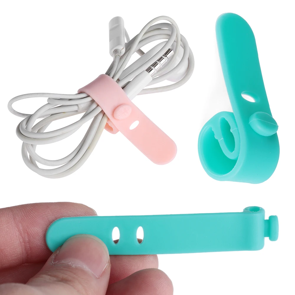 Силиконовые намотки для кабеля наушников 8 шт./лот мягкие USB кабели держатель