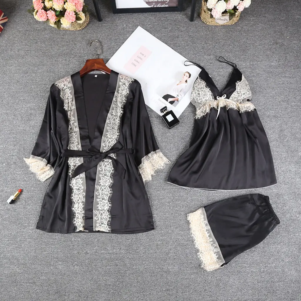 2018 новый стиль женское атласное кружевное нижнее белье Babydoll Нижнее Шорты Топы