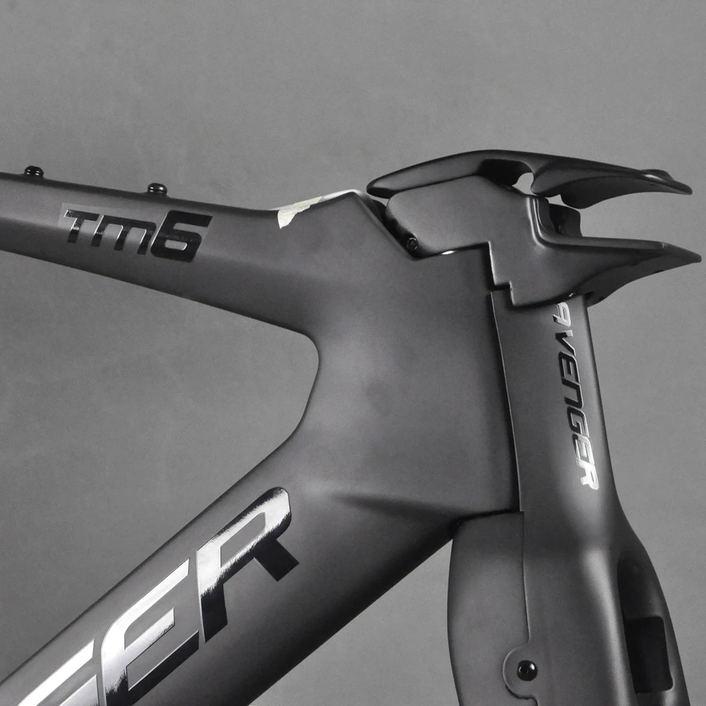 Карбоновая рама с логотипом мстителя черная для дорожного велосипеда TM6 Триатлон