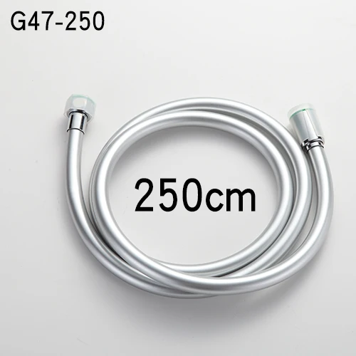 G47 250CM GAPPO 250 см кран шланг 180 см Гибкий ПВХ шланг для душа водопроводный шланг Аксессуары для ванной комнаты водопровод g47-180 - Цвет: G47 250CM