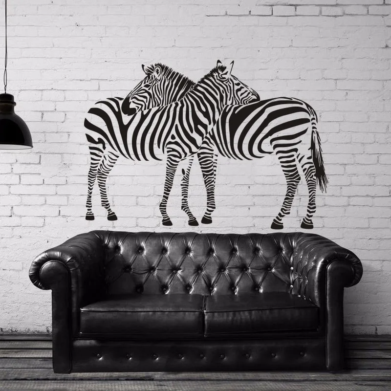 

Zebra Wall Sticker Zebre Decal Cebra Posters Vinyl Wall Art Decals Pegatina Decal Decor Mural Wild Animal Sticker