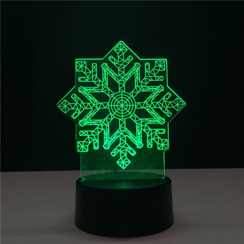 Новинка Зима 2019 3D Голограмма USB Luz De LED настольная лампочка ночник прикроватная