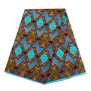 polyester Ankara Africa prints batik fabric real dutch wax tissu high quality 6yards fashion African sewing for party dress - Цвет: 26
