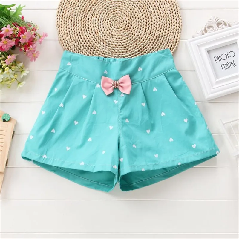 Летние повседневные шорты для девочек модные хлопковые пляжные с принтом мягкие