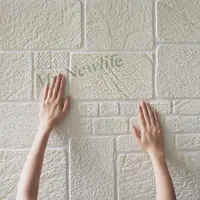 Self adhensive 3D Brick tile Wall Stickers Foam Anti-impact Wall Covering Wallpaper TV Background Kids Room home Decor 70*70cm