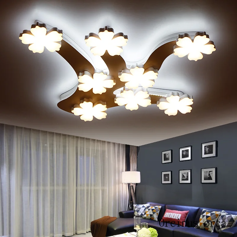 

Nordic modern simple LED plum blossom ceiling lamp living room bedroom creative personality branch ceiling lamp free shipping