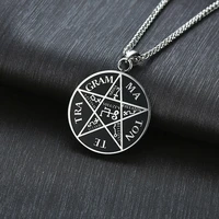 devil%e2%80%99s trap aka pentagram of solomon supernatural pendant necklace for men stainless steel lesser key of solomon jewelry