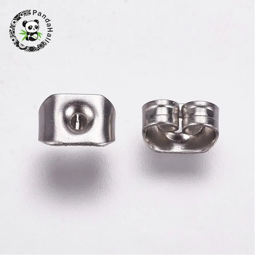 316 Stainless Steel Earnuts Color 5x3.5x2.5mm Hole: 0.6mm | Украшения и аксессуары