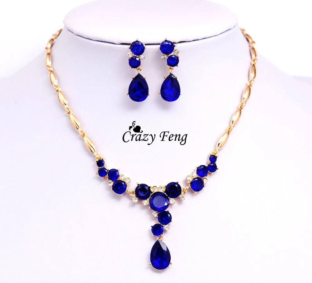 Crazy Feng (Лея фенг) и выше Новая модная женская золотого цвета хрустальные стразы