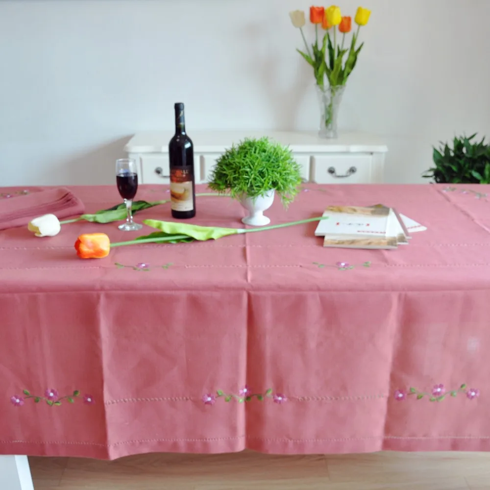 HETAIYIYUAN Fashion Party embroidery table cloth hand tablecloth pastoral flower dining tablecloths cover | Дом и сад