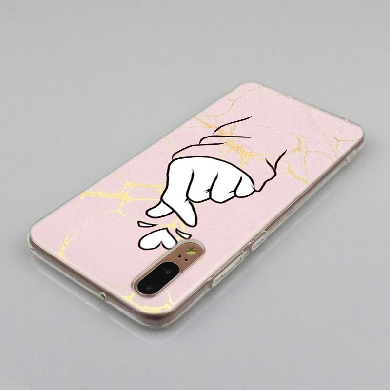 Мягкий силиконовый чехол Love on the finger kpop heart для Huawei P30 P20 P10 P9 P8 Lite 2017 Pro Mini P Smart 2019 Plus |