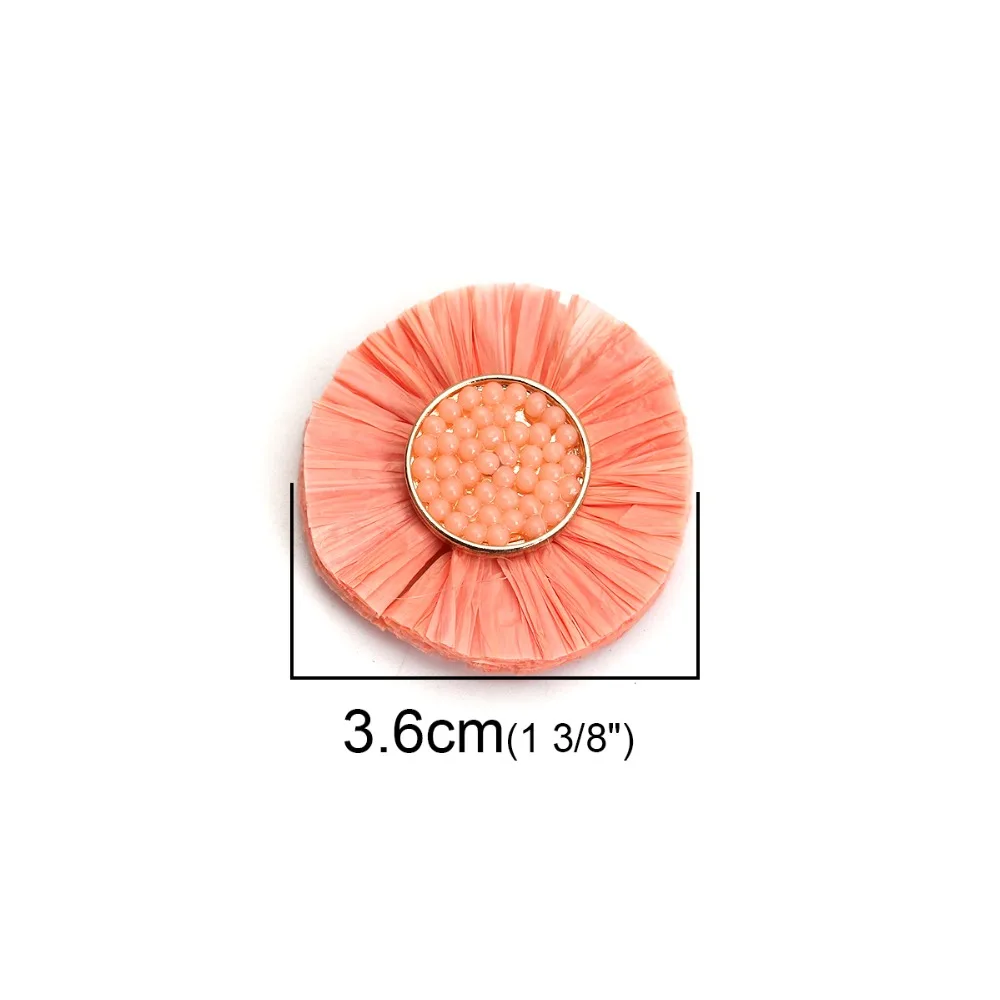 DoreenBeads модные подвески с кисточкой из рафии бумажные бусины для рукоделия и