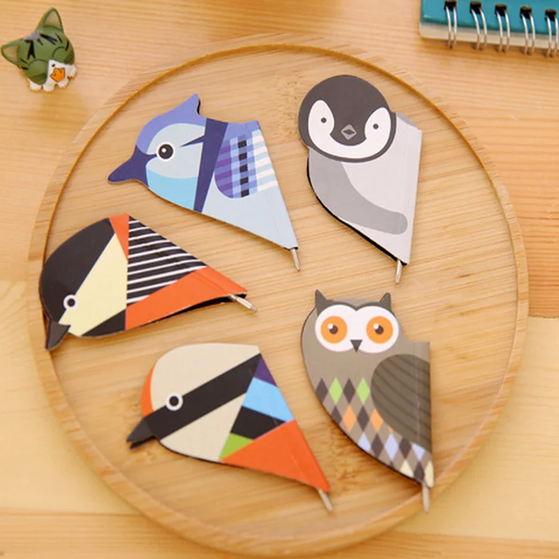 500 шт./лот милые животные мини Магнитные Закладки Шариковая ручка птицы магнит