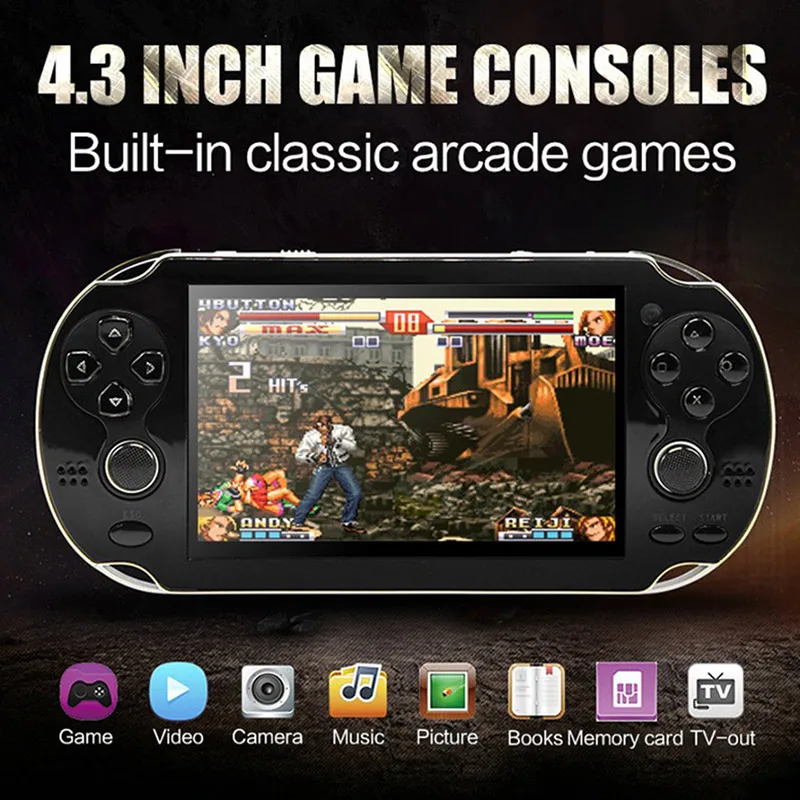 4 3 дюймовый PSP портативная игровая консоль двойной рокер встроенная поддержка