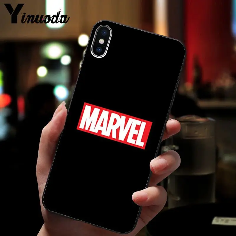 11pro MAX MARVEL чехол с логотипом для Apple iPhone 8 7 6 6S Plus X XS 5 5S SE XR|Чехлы-накладки| |