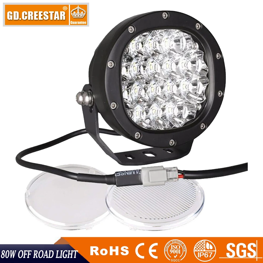 

5" LED driving light 80w Round LED Offroad Light Bar 7500lm Narrow beams for ATV UTV Golf cart lighting trucks Pickup x1pc