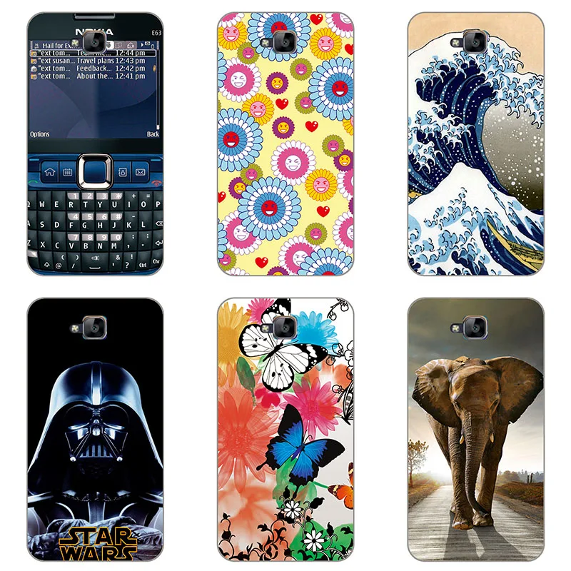 hard Plastic phone case cover For Huawei Y6 pro shell Colorful printing design Painted Flower |