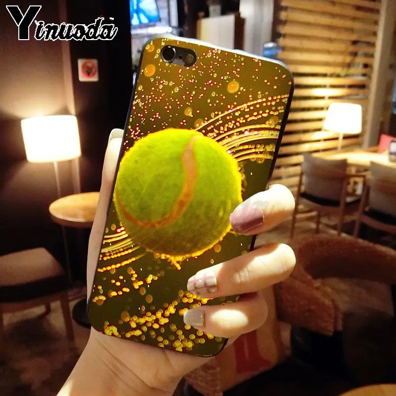 Yinuoda tennis Черный силиконовый мягкий ТПУ чехол для телефона iPhone 6S 6plus 7 7plus 8Plus X Xs MAX 5 5S