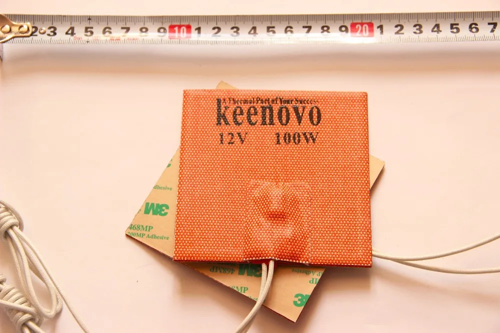 100X мм Вт @ 12 В W/80 градусов C термостат Keenovo Универсальный гибкий силиконовый