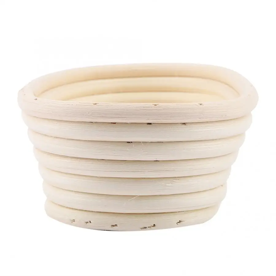 Fruit Basket Foldable Laundry Oval Shape Craft Rattan Bread Baking Tool | Дом и сад
