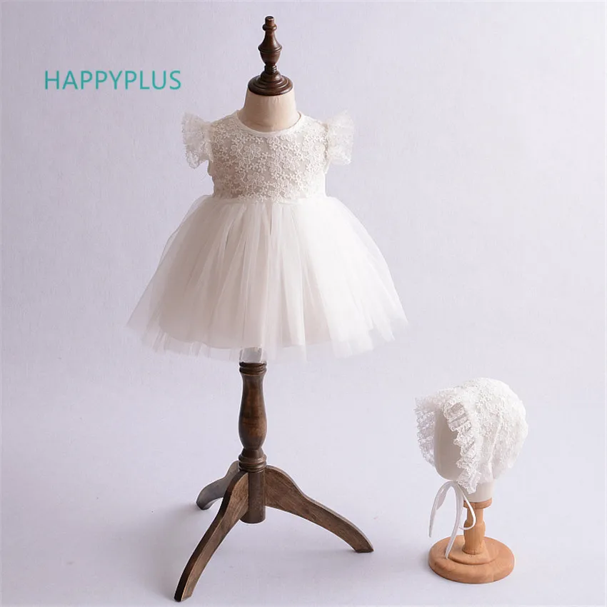 HAPPYPLUS/Летняя одежда для маленьких девочек платье дня рождения кружевное на