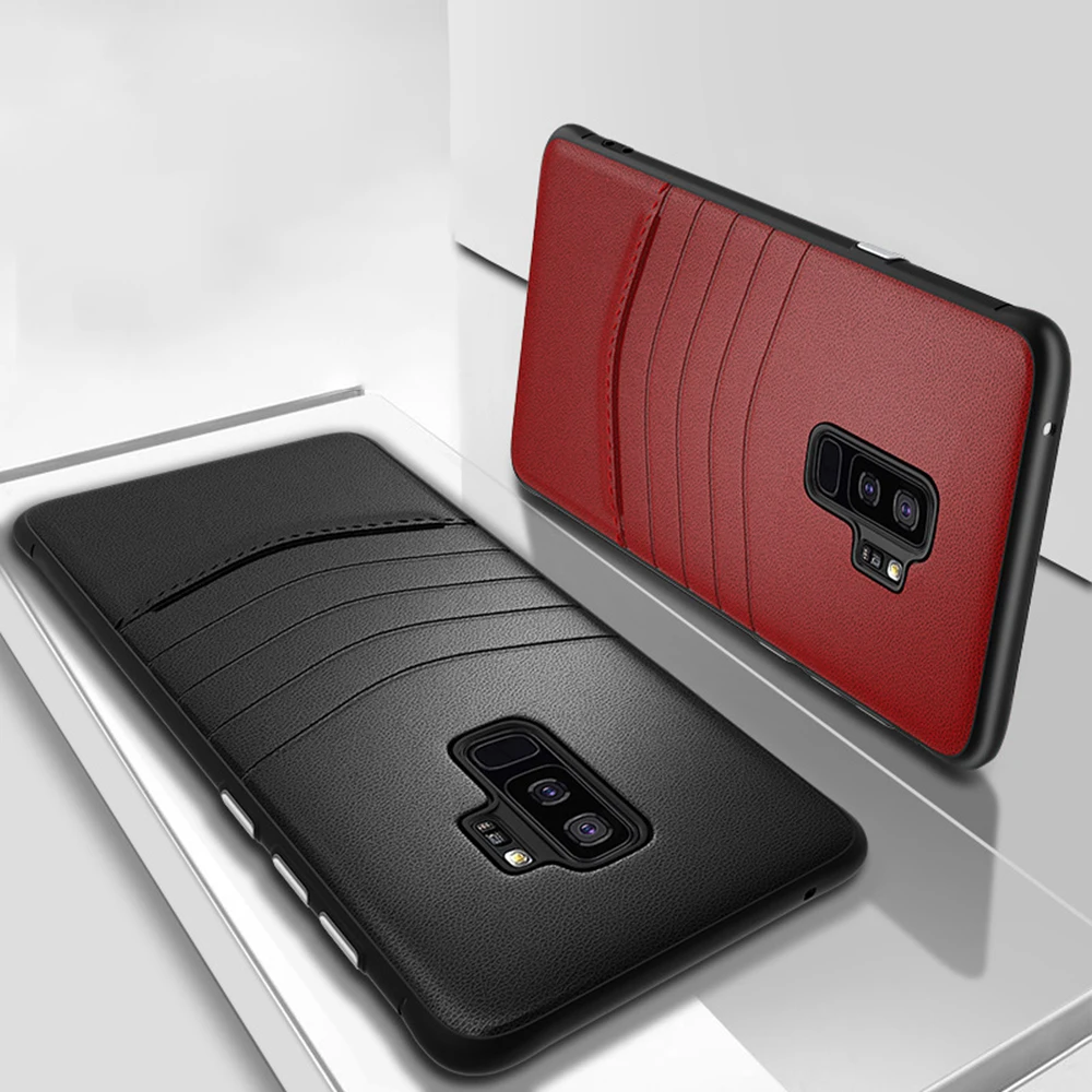 OTAO Кожаный противоударный чехол для samsung Galaxy S9 S8 S10 Plus S10E Note 9 8 с мягкими краями