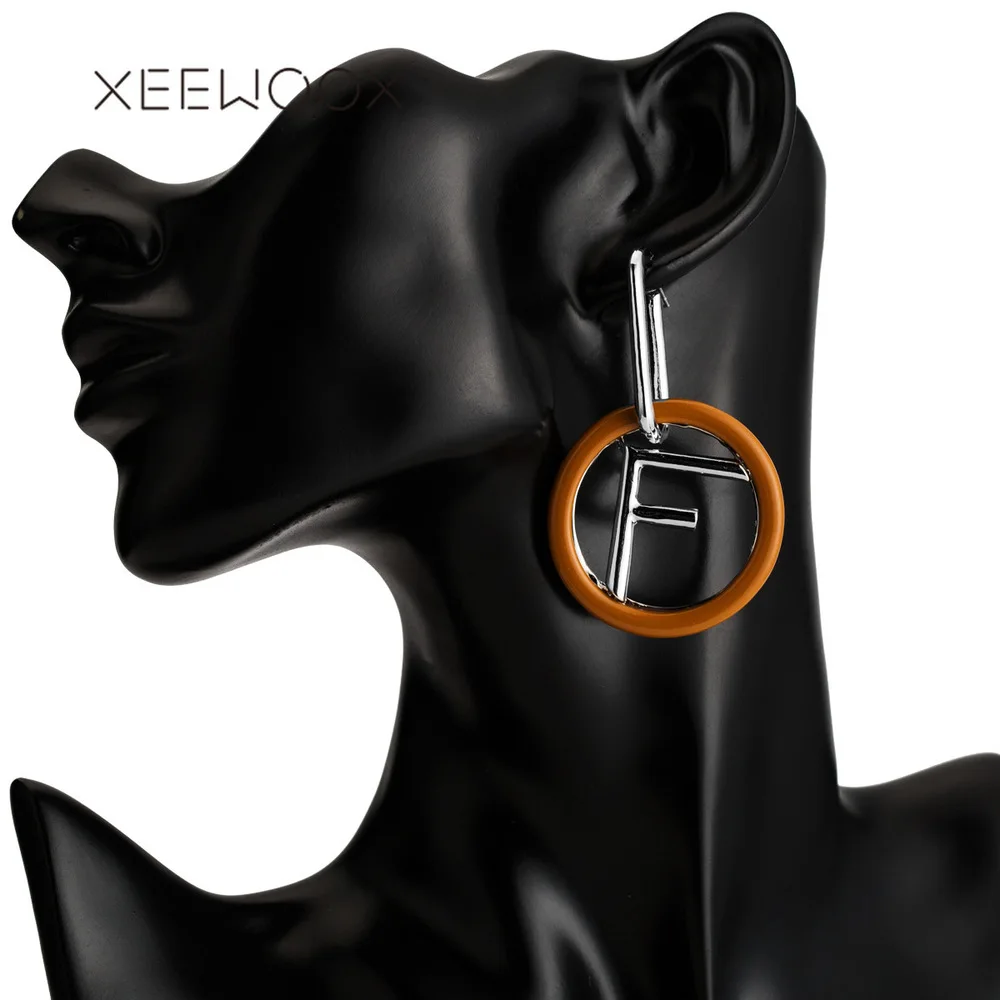XEEWOOX 2019 новый модный акриловый дизайн F буквы металлические длинные висячие