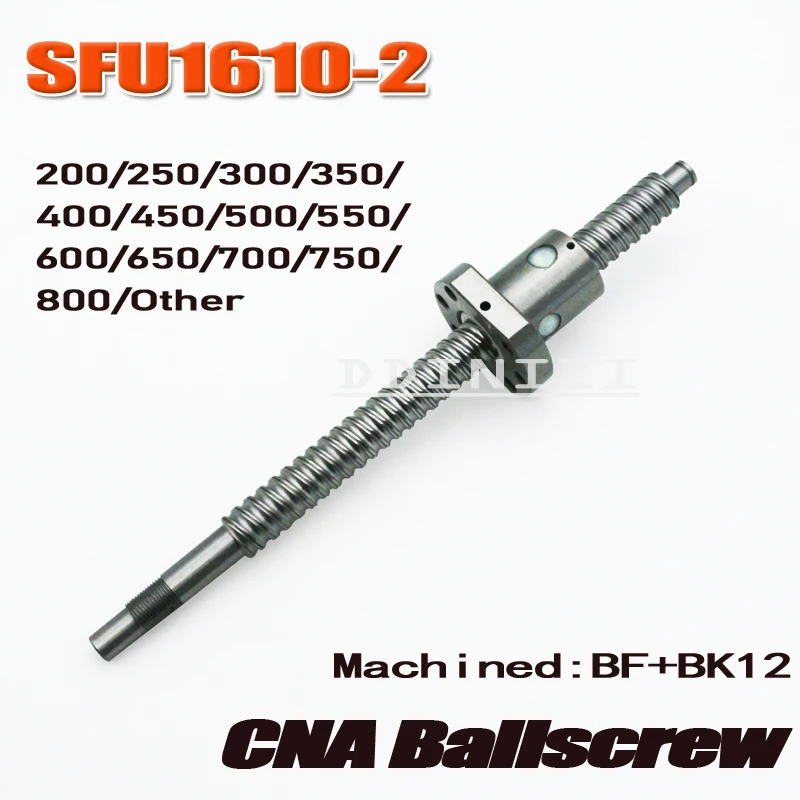 SFU1610 200 250 300 350 400 450 500 550 600 650 700 750 мм шариковый винт с фланцевой шариковой гайкой